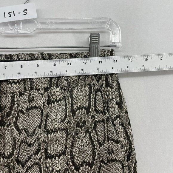 Zara Pants Women's Sz 2 Beige Black Brown Snake Skin Python Print Skinny Stretch - Picture 3 of 10